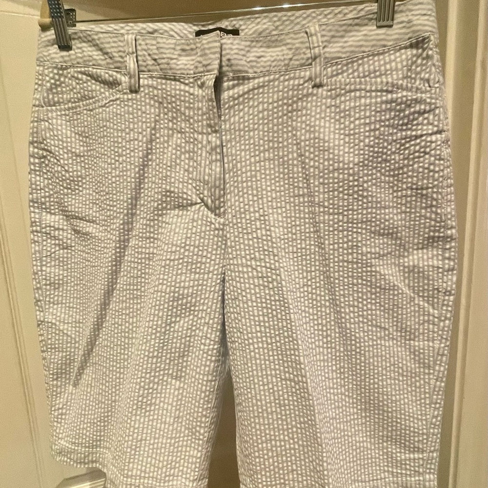 NWOT Lands End Blue Seersucker size 14 shorts, never worn